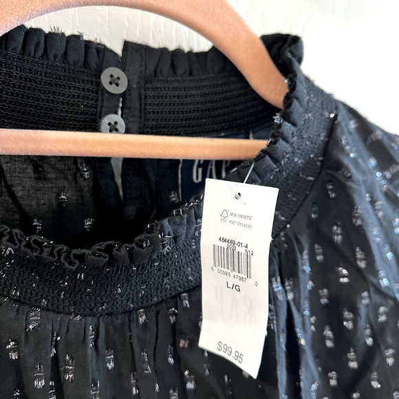 NWT Gap Mockneck Metallic Mini Dress - Large - Picture 4 of 4